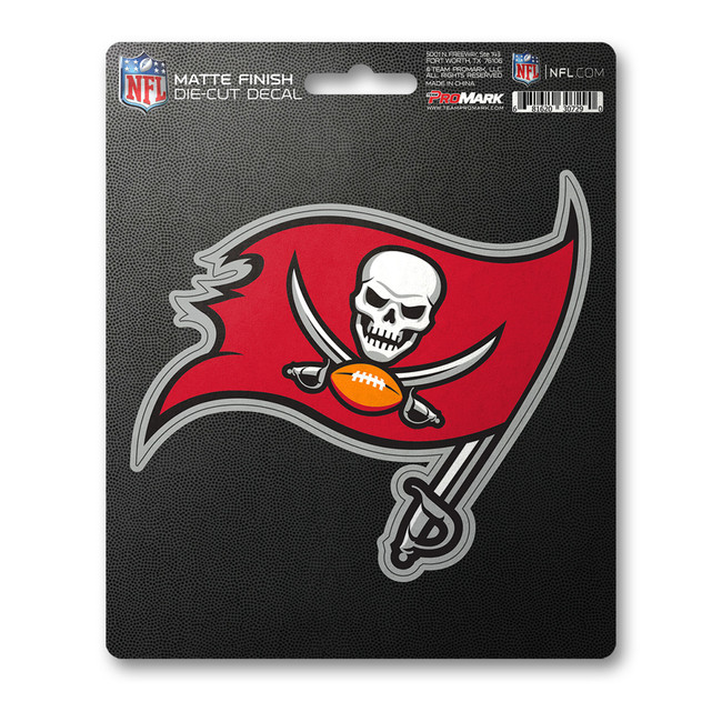 Tampa Bay Buccaneers Matte Decal Pirate Flag Primary Logo Red