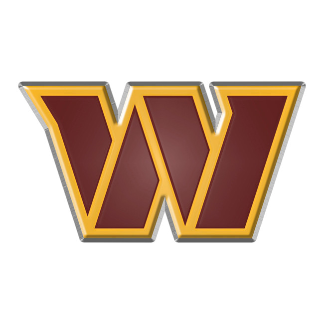 Washington Commanders Heavy Duty Aluminum Embossed Color Emblem W Primary Logo