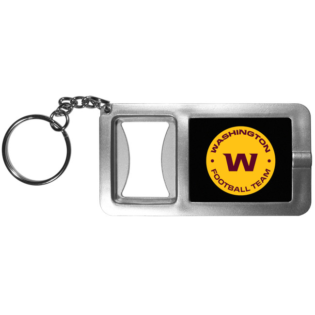 Washington Commanders Flashlight Key Chain with Bottle Opener