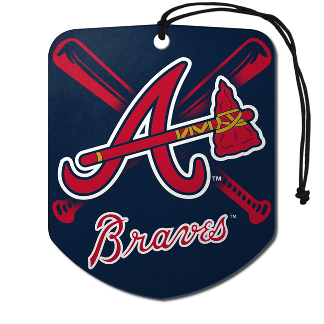 Atlanta Braves Air Freshener 2-pk "Script A" Primary Logo & Wordmark
