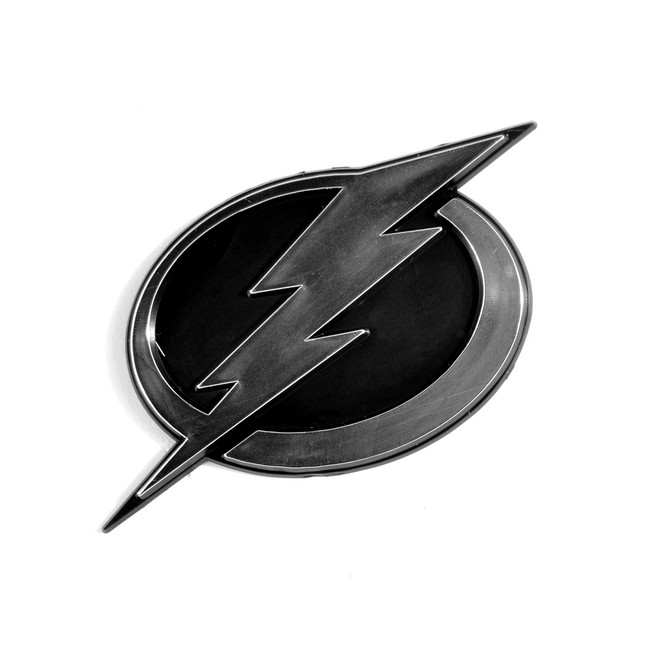 Tampa Bay Lightning Molded Chrome Emblem "Circle Lighting Bolt" Logo
