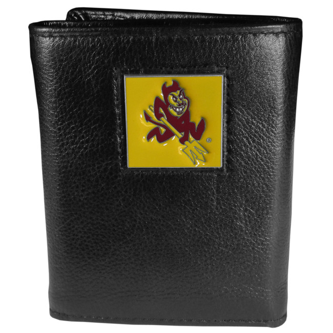 Arizona St. Sun Devils Deluxe Leather Tri-fold Wallet