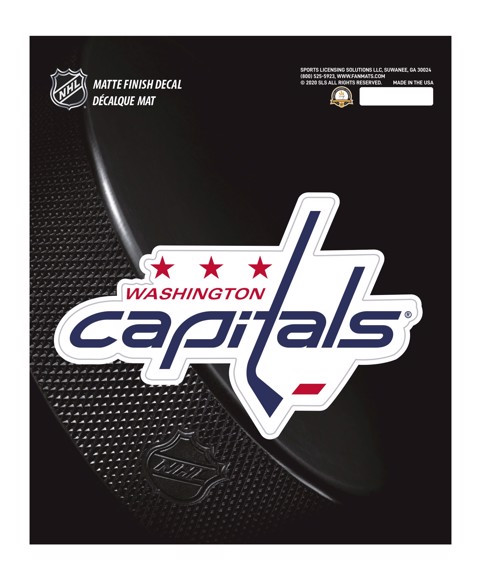 Washington Capitals Matte Decal Capitals Wordmark