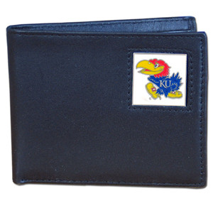 Kansas Jayhawks Leather Bi-fold Wallet