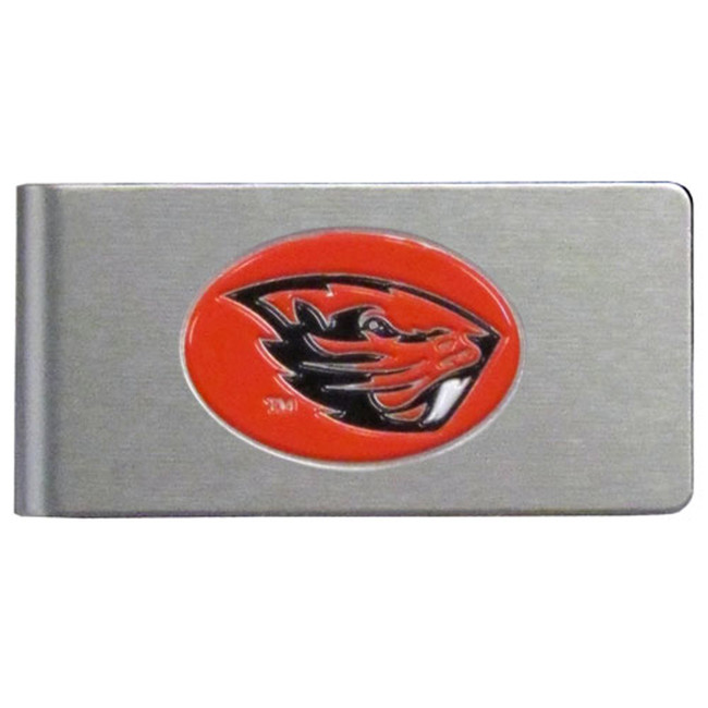 Oregon St. Beavers Brushed Metal Money Clip