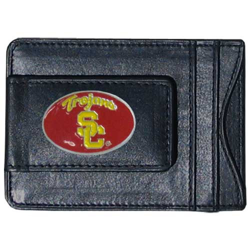USC Trojans Leather Cash & Cardholder