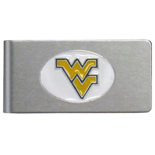W. Virginia Mountaineers Brushed Metal Money Clip