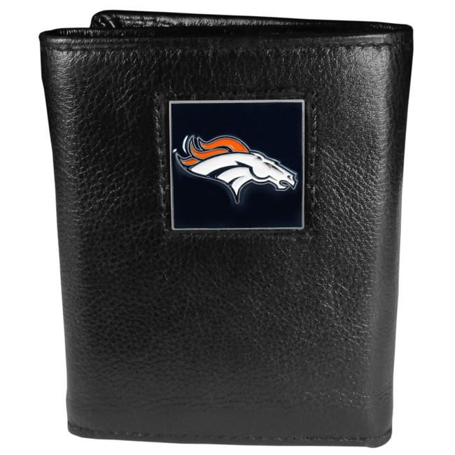 Denver Broncos Leather Tri-fold Wallet