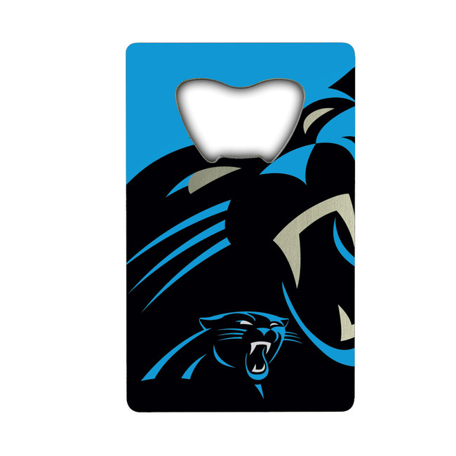 Carolina Panthers Credit Card Style Bottle Opener - 2 x 3.25 Panther Head Primary Logo
