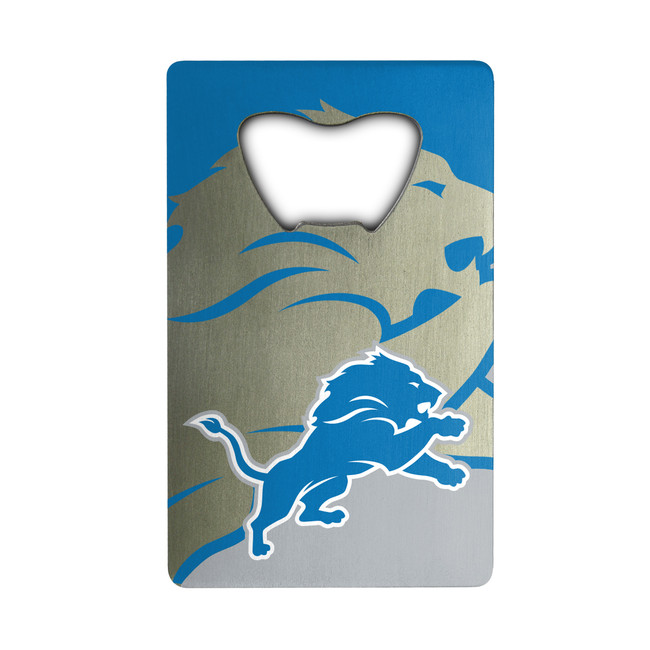 Detroit Lions Credit Card Style Bottle Opener - 2 x 3.25 Lion Primary Logo