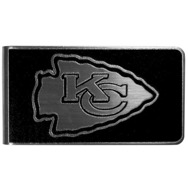 Kansas City Chiefs Black and Steel Money Clip
