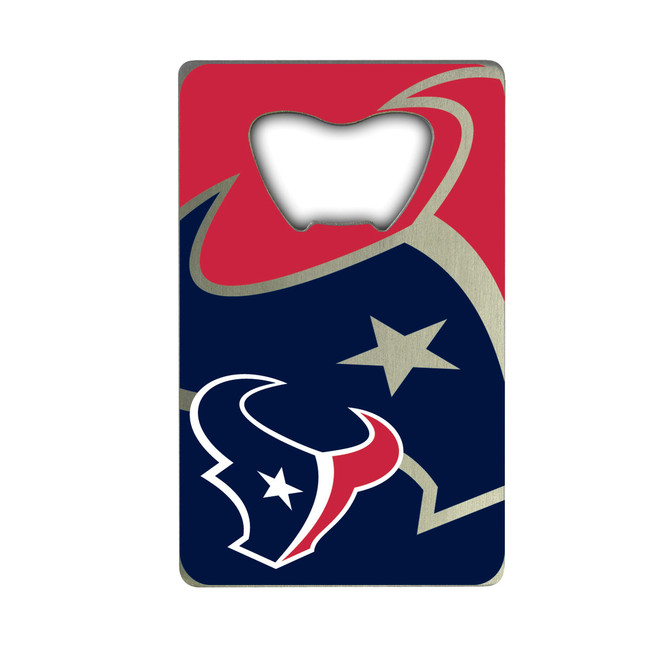 Houston Texans Credit Card Style Bottle Opener - 2 x 3.25 Bull Head Primary Logo
