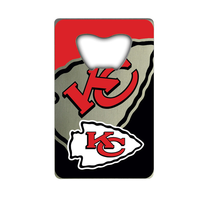 Kansas City Chiefs Credit Card Style Bottle Opener - 2 x 3.25 KC Arrow Primary Logo