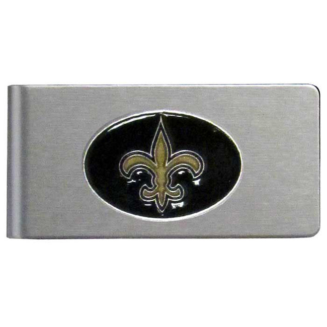 New Orleans Saints Brushed Metal Money Clip