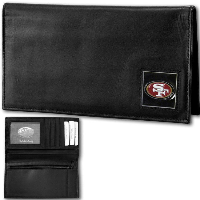 San Francisco 49ers Deluxe Leather Checkbook Cover