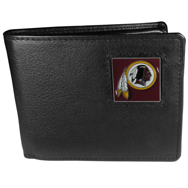 Washington Commanders Leather Bi-fold Wallet Packaged in Gift Box