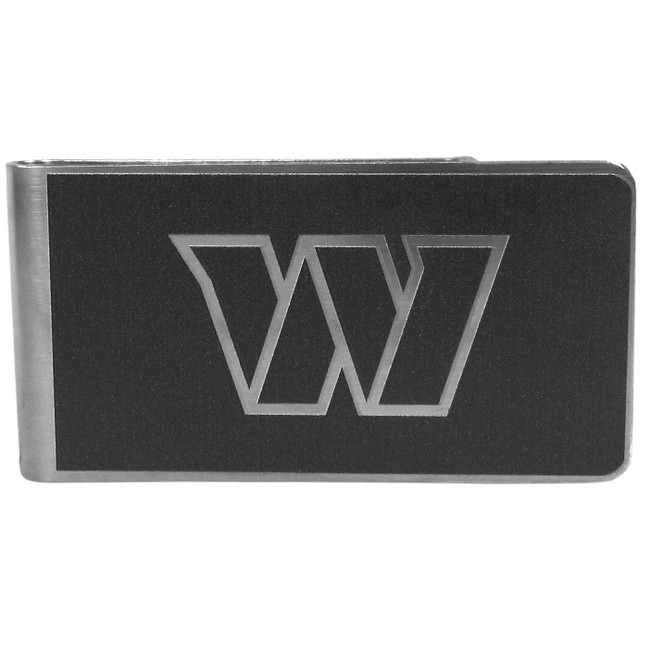 Washington Commanders Black and Steel Money Clip