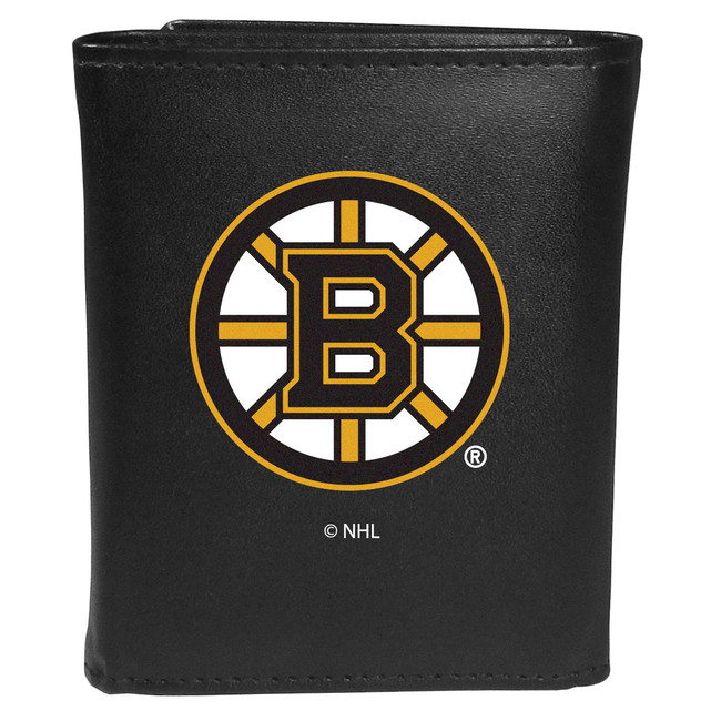 Boston Bruins¬Æ Leather Tri-fold Wallet, Large Logo