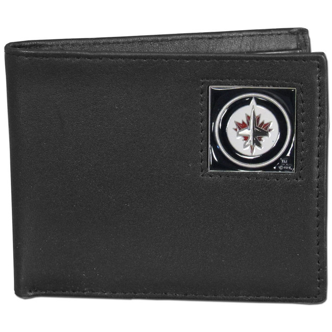 Winnipeg Jets¬ô Leather Bi-fold Wallet Packaged in Gift Box