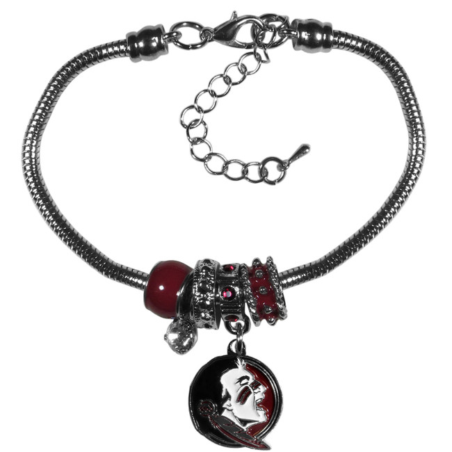 Florida St. Seminoles Euro Bead Bracelet