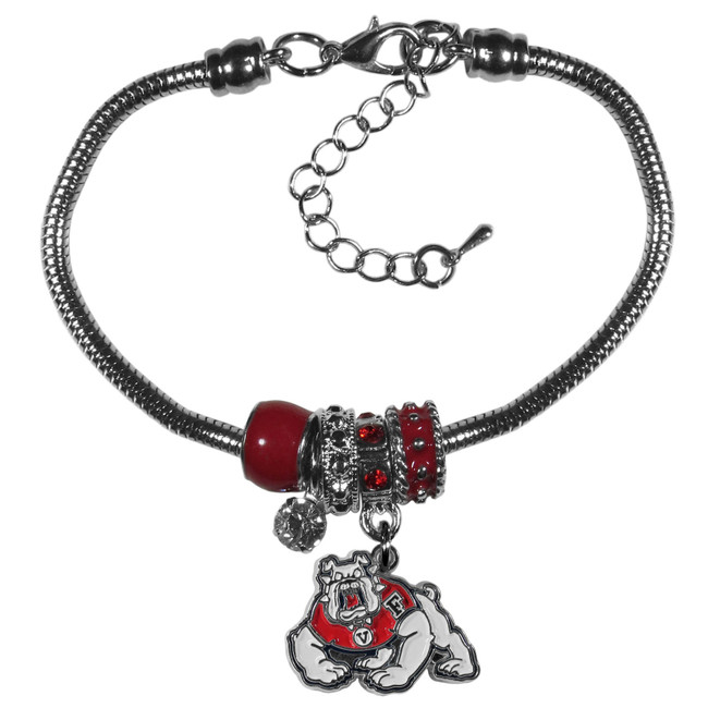 Fresno St. Bulldogs Euro Bead Bracelet