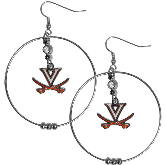 Virginia Cavaliers 2 Inch Hoop Earrings