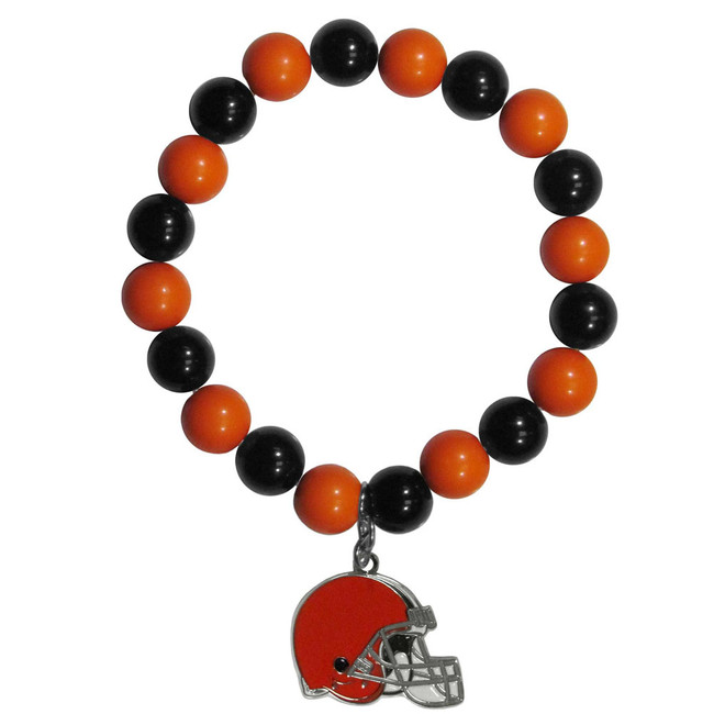 Cleveland Browns Fan Bead Bracelet