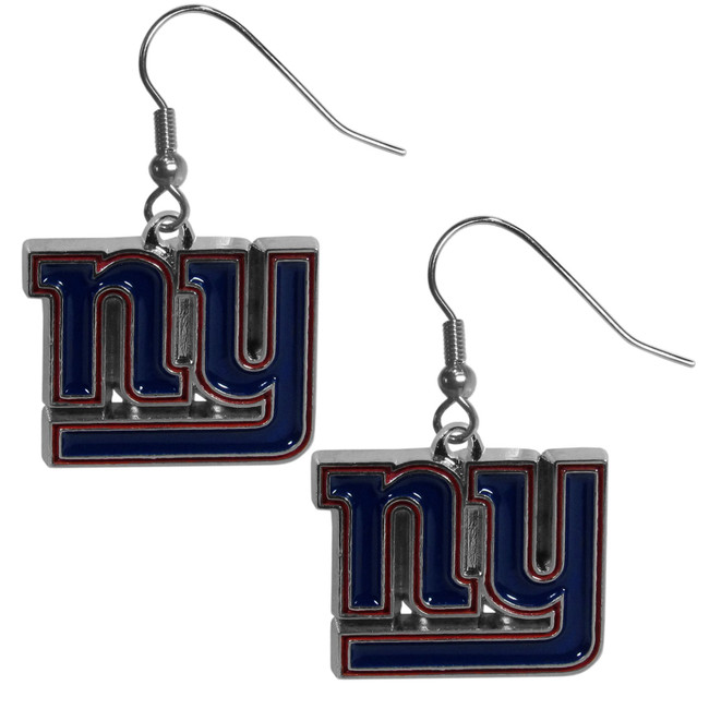 New York Giants Chrome Dangle Earrings