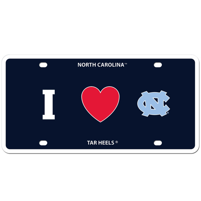 N. Carolina Tar Heels Styrene License Plate