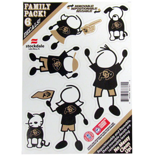 Colorado Buffaloes Family Decal Set Small