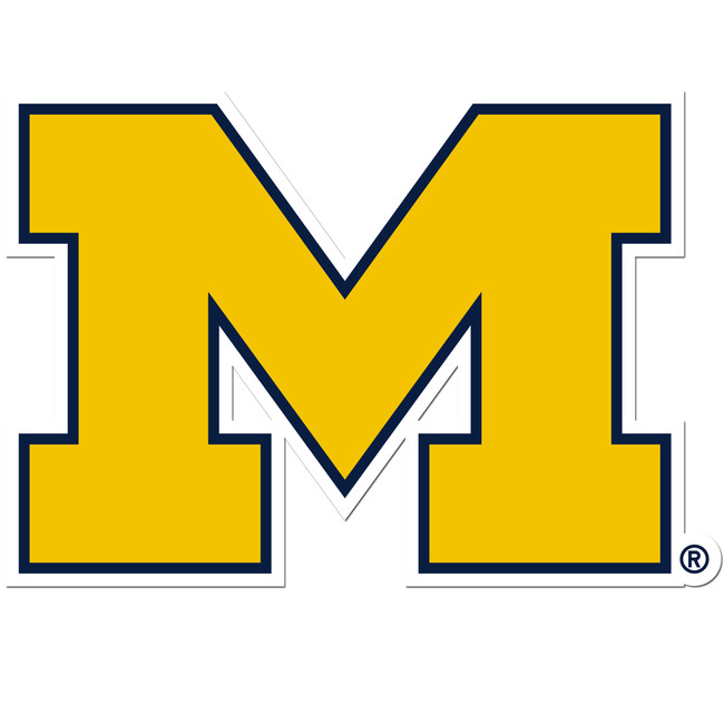 Michigan Wolverines 8 inch Auto Decal