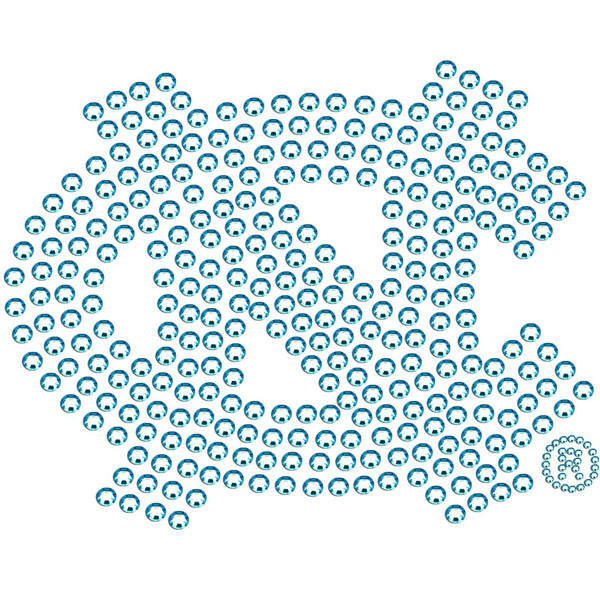 N. Carolina Tar Heels Bling Decal