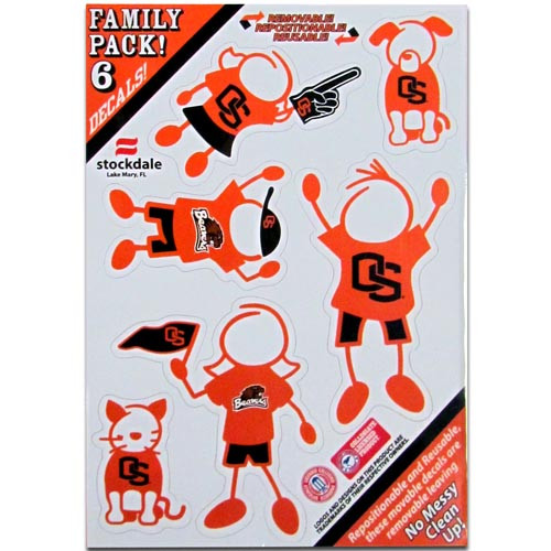 Oregon St. Beavers Family Decal Set Small