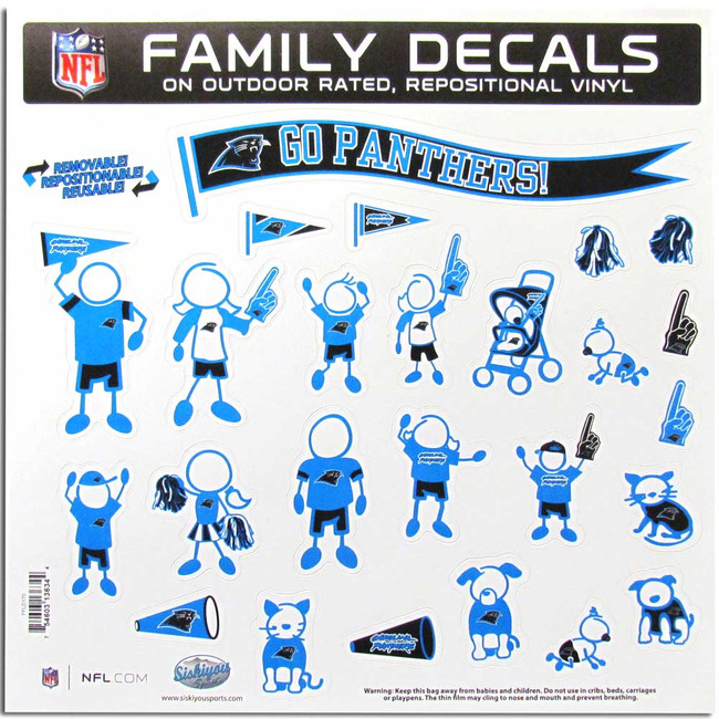Carolina Panthers Family Decal Set Large