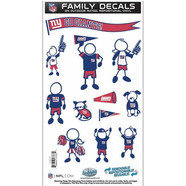 New York Giants Family Decal Set Medium