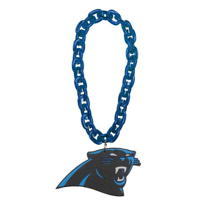 Carolina Panthers Fan Chain Necklace NFL Foam Chain Fan Gear Turquoise