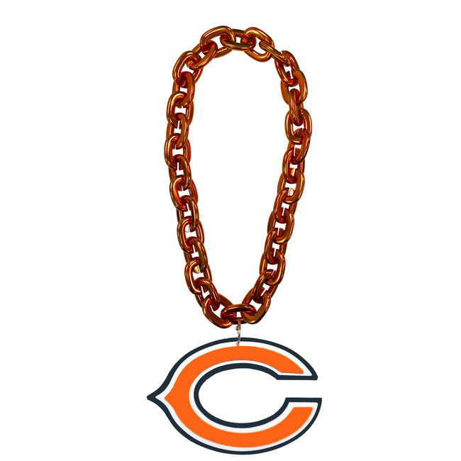 Chicago Bears Fan Chain Necklace NFL Foam Chain Fan Gear Orange