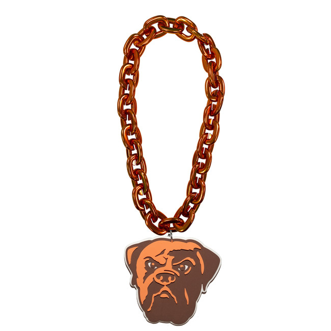 Cleveland Browns Fan Chain Necklace NFL Foam Chain Fan Gear Orange
