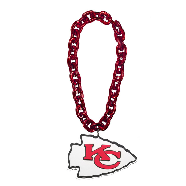 Kansas City Chiefs Fan Chain Necklace NFL Foam Chain Fan Gear Red