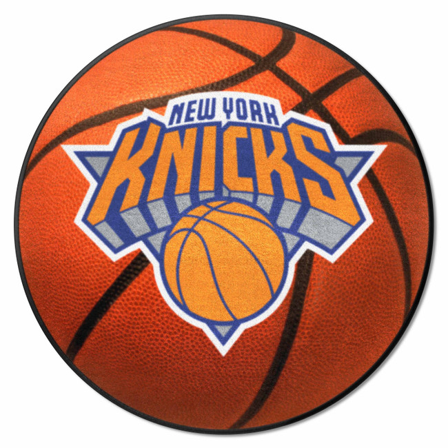 New York Knicks Basketball Rug - 27in. Diameter Knicks Primary Logo