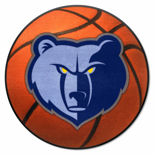 Memphis Grizzlies Basketball Rug - 27in. Diameter Grizzly Head Primary Logo