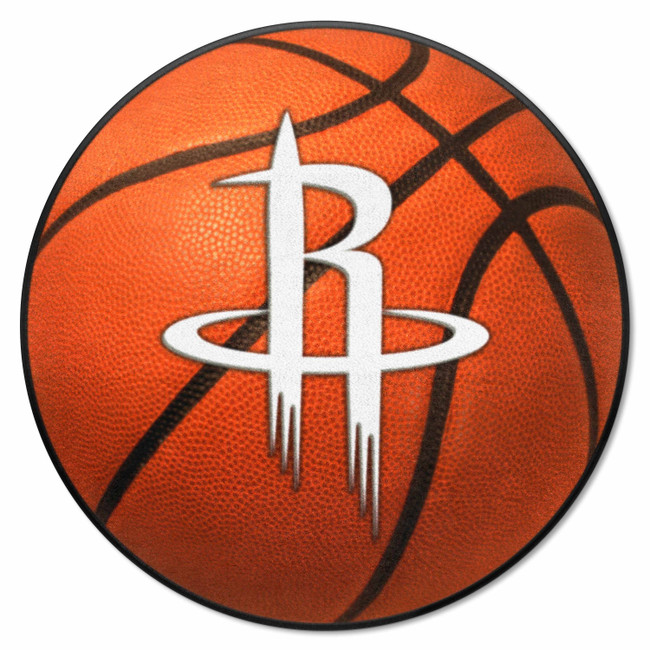 Houston Rockets Basketball Rug - 27in. Diameter R Primary Logo
