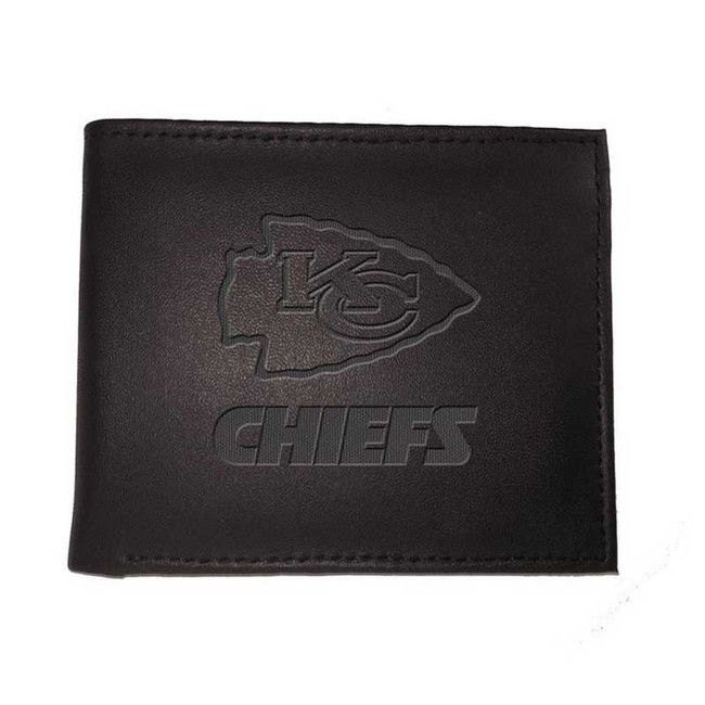 Kansas City Chiefs Leather Blackout Bi-fold Wallet