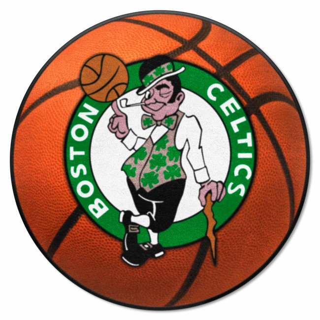 Boston Celtics Basketball Rug - 27in. Diameter Clover Secondary Logo
