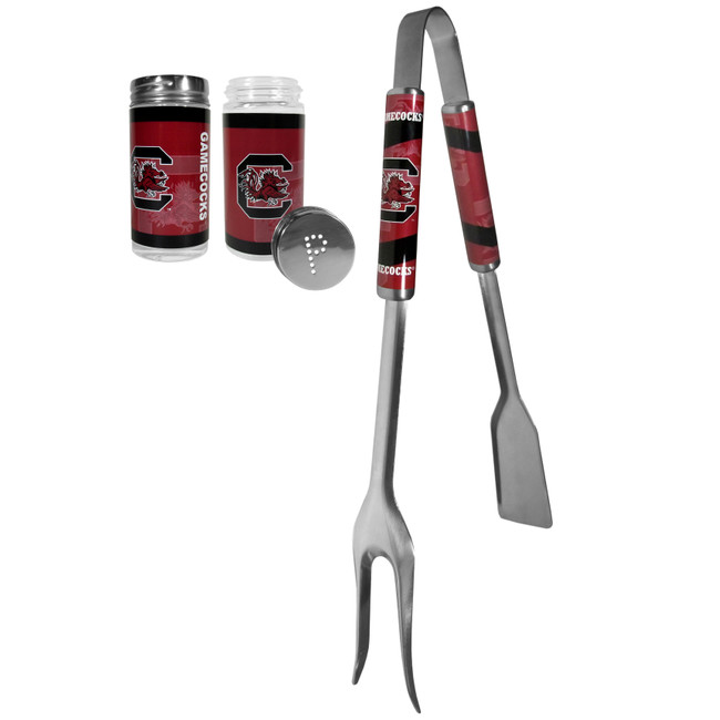 S. Carolina Gamecocks 3 in 1 BBQ Tool and Salt & Pepper Shaker