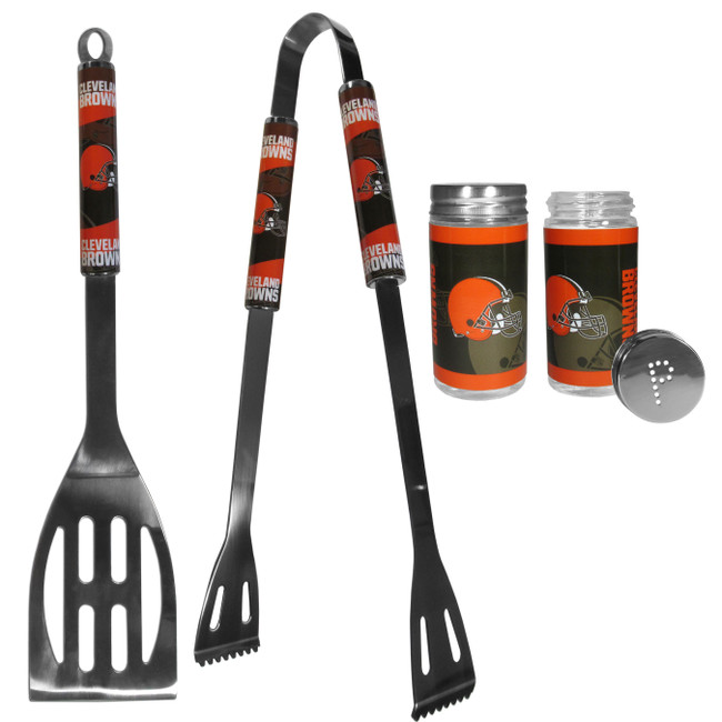 Cleveland Browns 2pc BBQ Set with Tailgate Salt & Pepper Shakers
