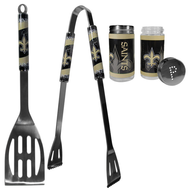 New Orleans Saints 2pc BBQ Set with Tailgate Salt & Pepper Shakers