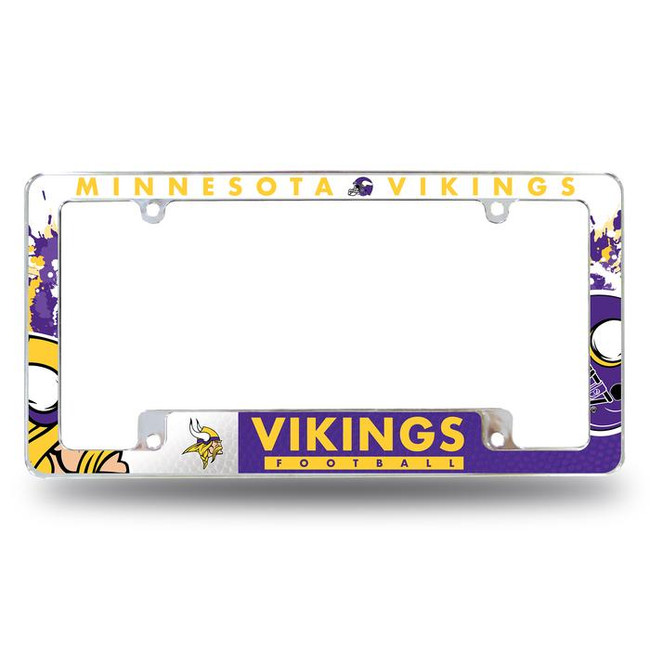 Minnesota Vikings All Over Chrome Frame