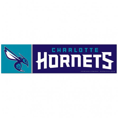 Charlotte Hornets Decal 3x12 Bumper Strip Style