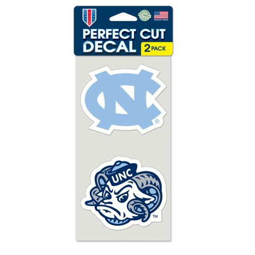 North Carolina Tar Heels Set of 2 Die Cut Decals